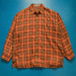 Issey Miyake Men 1997 Red Brown Yellow Plaid Wide Shirt (~L~)