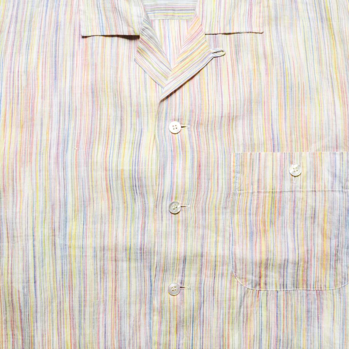 Issey Miyake Men Ramie Multicolour Striped Woven Shirt (M~L)