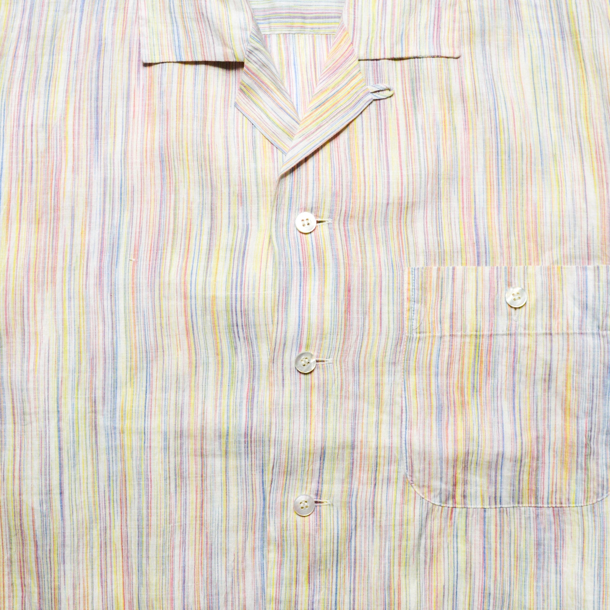 Issey Miyake Men Ramie Multicolour Striped Woven Shirt (M~L)