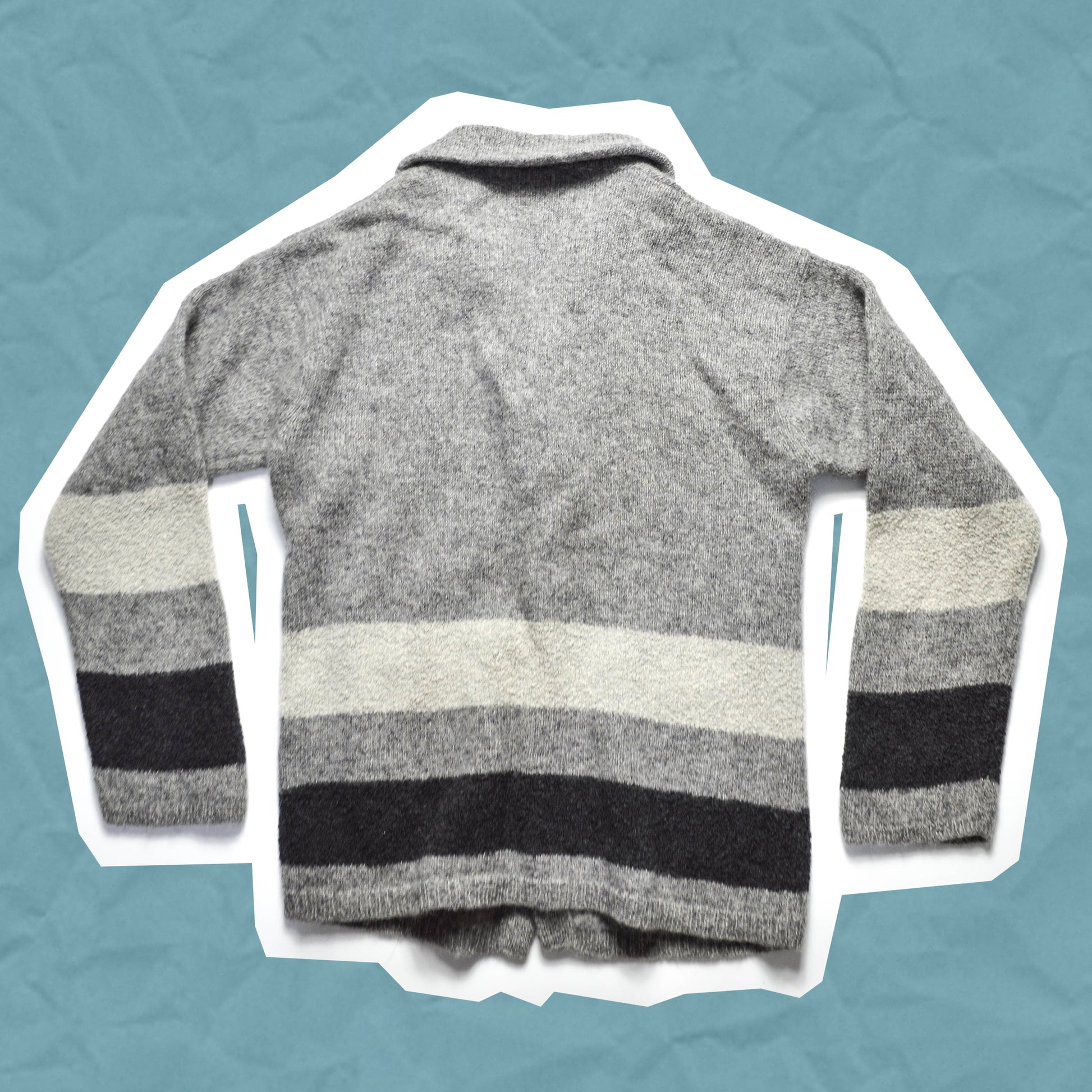 Issey Miyake Monochrome Button Up Knit Sweater (~S~)