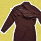 Issey Miyake Womens F/W 1997 Deep Maroon Asymmetrical Zip Jumpsuit (~XS~)