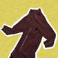 Issey Miyake Womens F/W 1997 Deep Maroon Asymmetrical Zip Jumpsuit (~XS~)