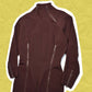Issey Miyake Womens F/W 1997 Deep Maroon Asymmetrical Zip Jumpsuit (~XS~)