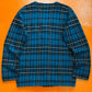 Junya Watanabe 2002 Black Blue Plaid Cardigan (~L~)