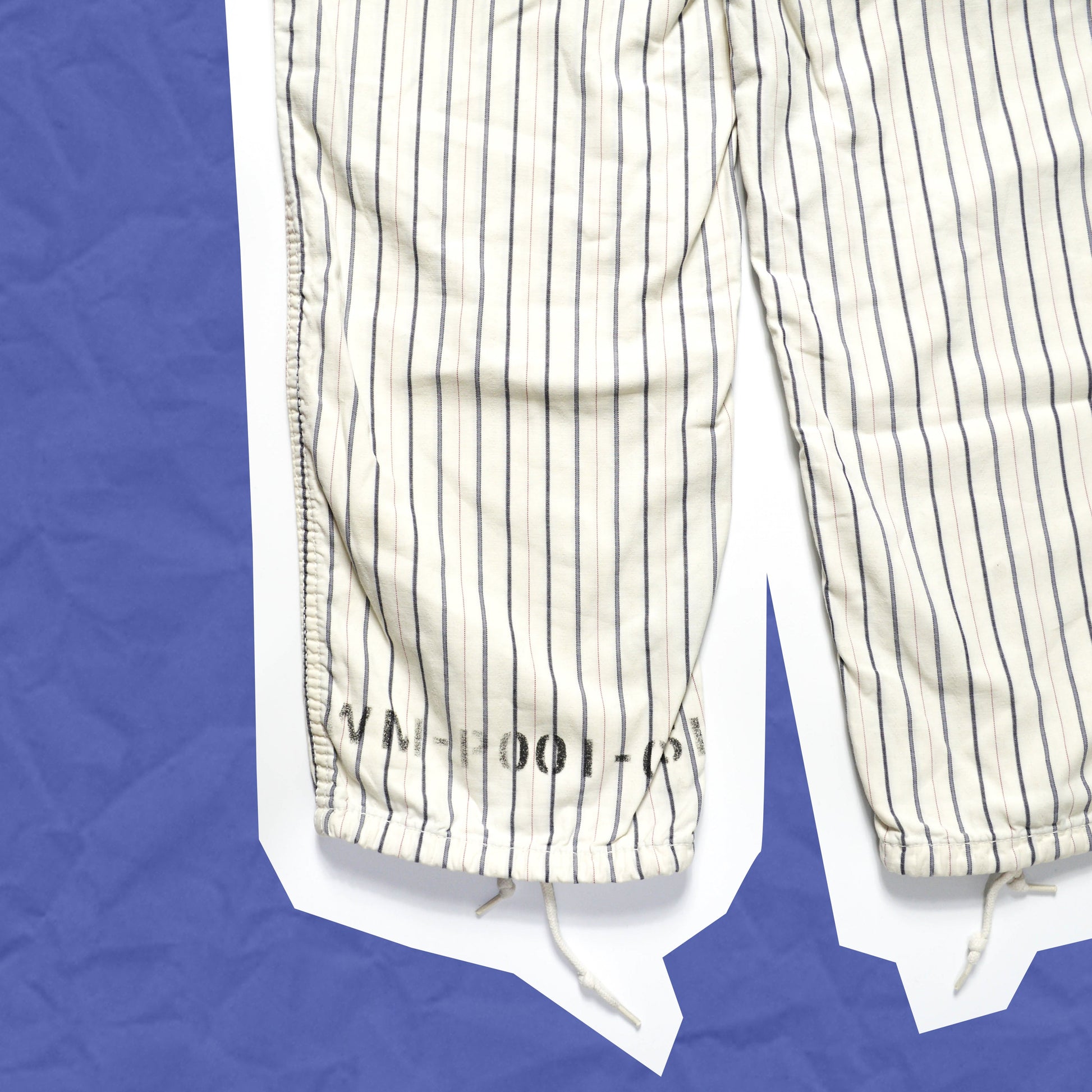 Junya Watanabe MAN S/S 04 Blue Striped Prisoner Cargo Pants (S)