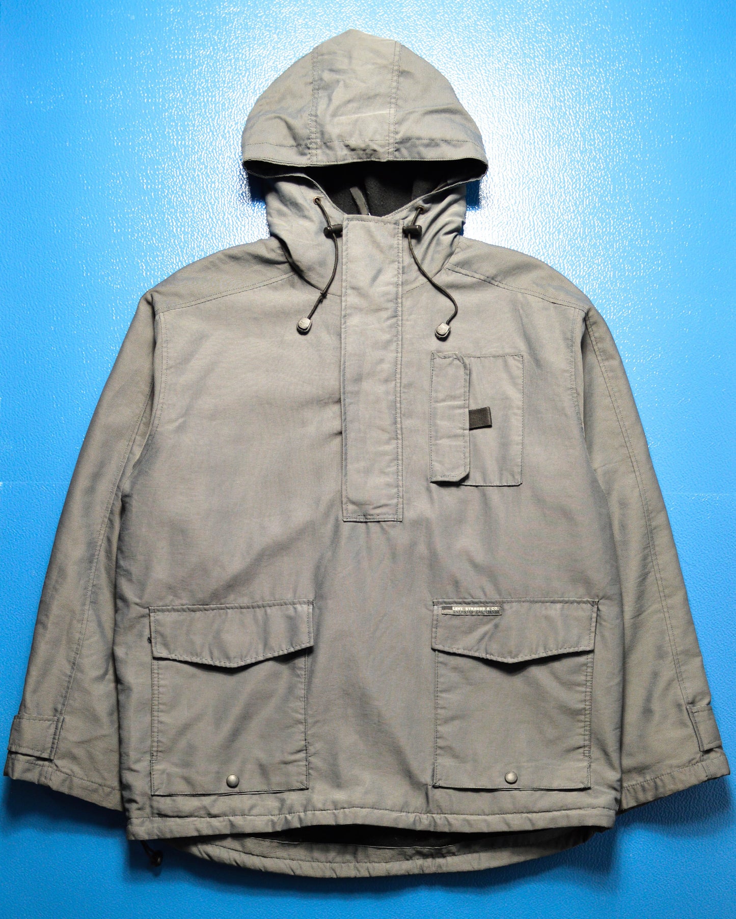 Levi's All Duty Asymmetrical Woven Anorak / Quarterzip Pullover Jacket (L)