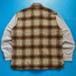 Marithe Francois Girbaud 90s Brown Plaid Panelled Zip Up Over Shirt (~L~)