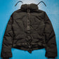Marithe Francois Girbaud Bondage Style Black Down Jacket (S~M)