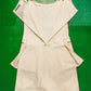 Marithe Francois Girbaud Cream Textured Cargo Dress (~M~)