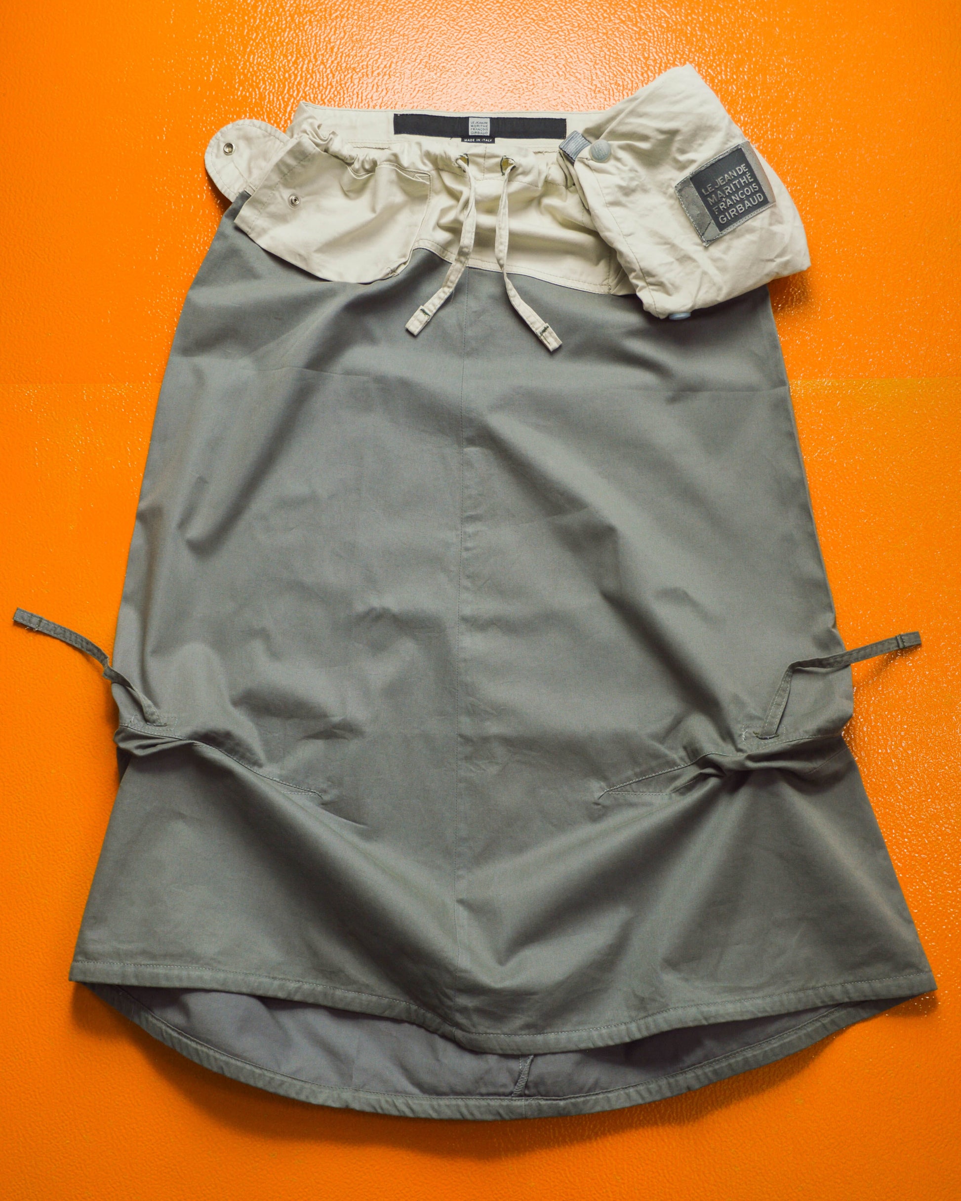 Marithe Francois Girbaud Early 2000s Cargo Pocket Two Tone Skirt (42)