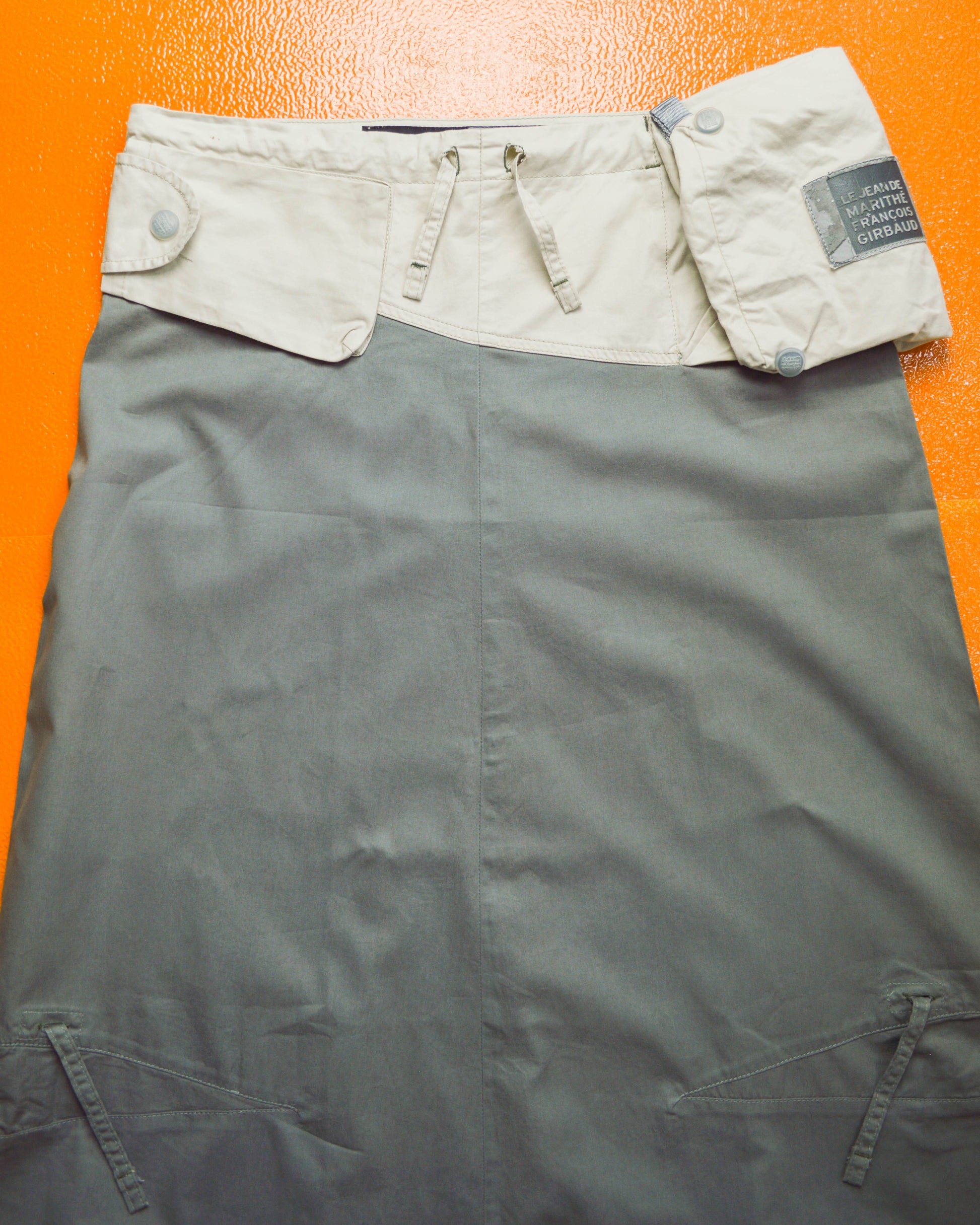 Marithe Francois Girbaud Early 2000s Cargo Pocket Two Tone Skirt (42)