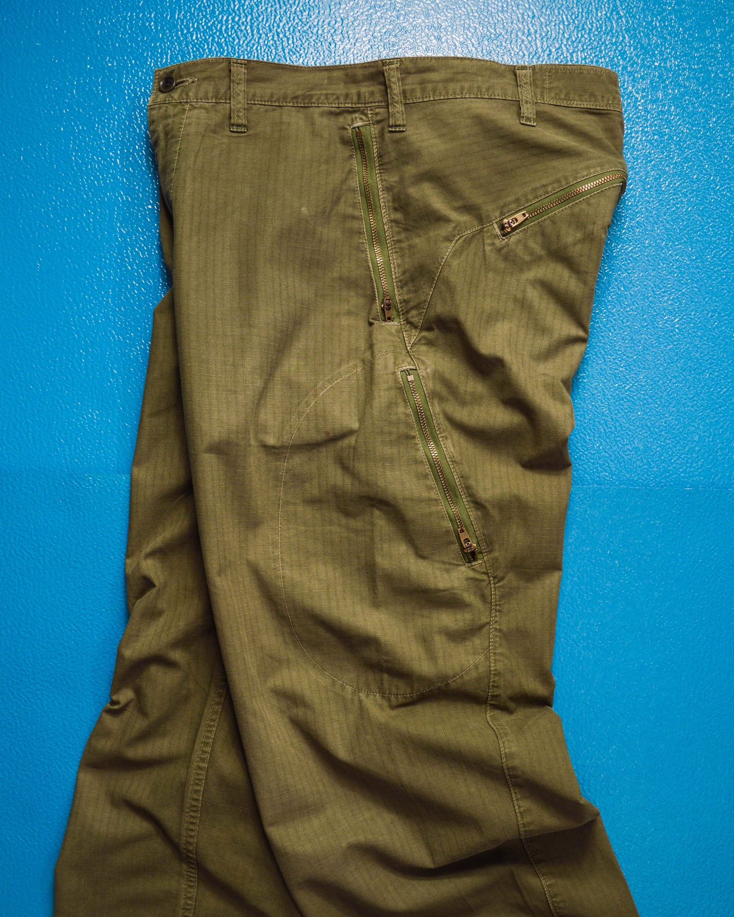 Nepenthes Green Rip-stop Stacked Side Pocket Fatigue Pants (~30~)