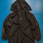 Nike Fall 2001 Tectonic Style Orange Mesh Accent Black Windbreaker Jacket (S)