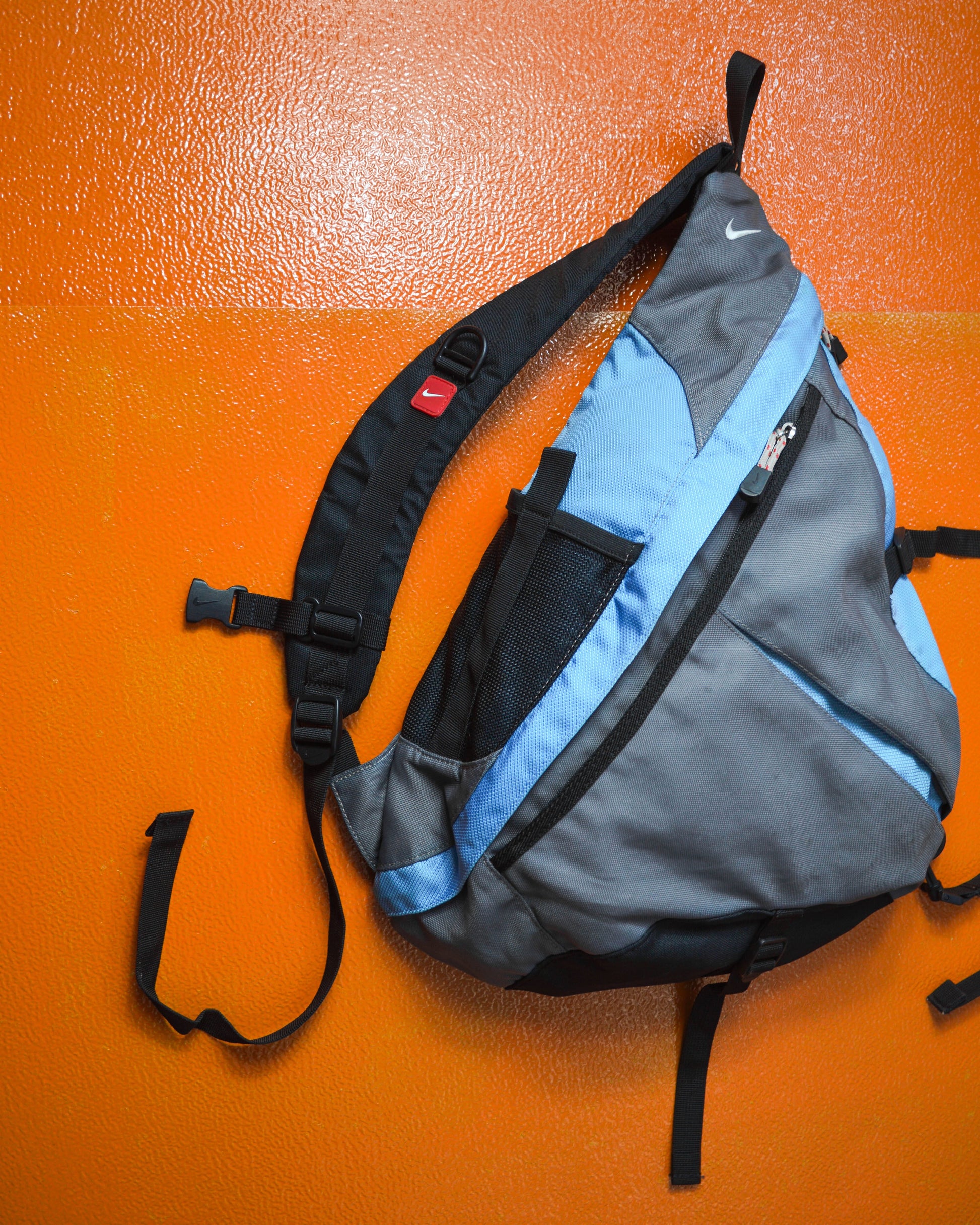 Nike Grey / Baby Blue Tri-Harness Tactical Bag (OS)