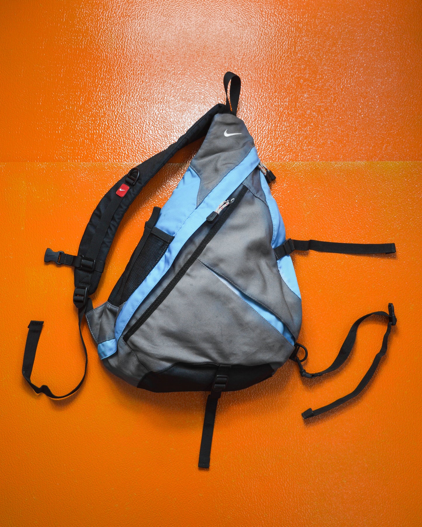 Nike Grey / Baby Blue Tri-Harness Tactical Bag (OS)