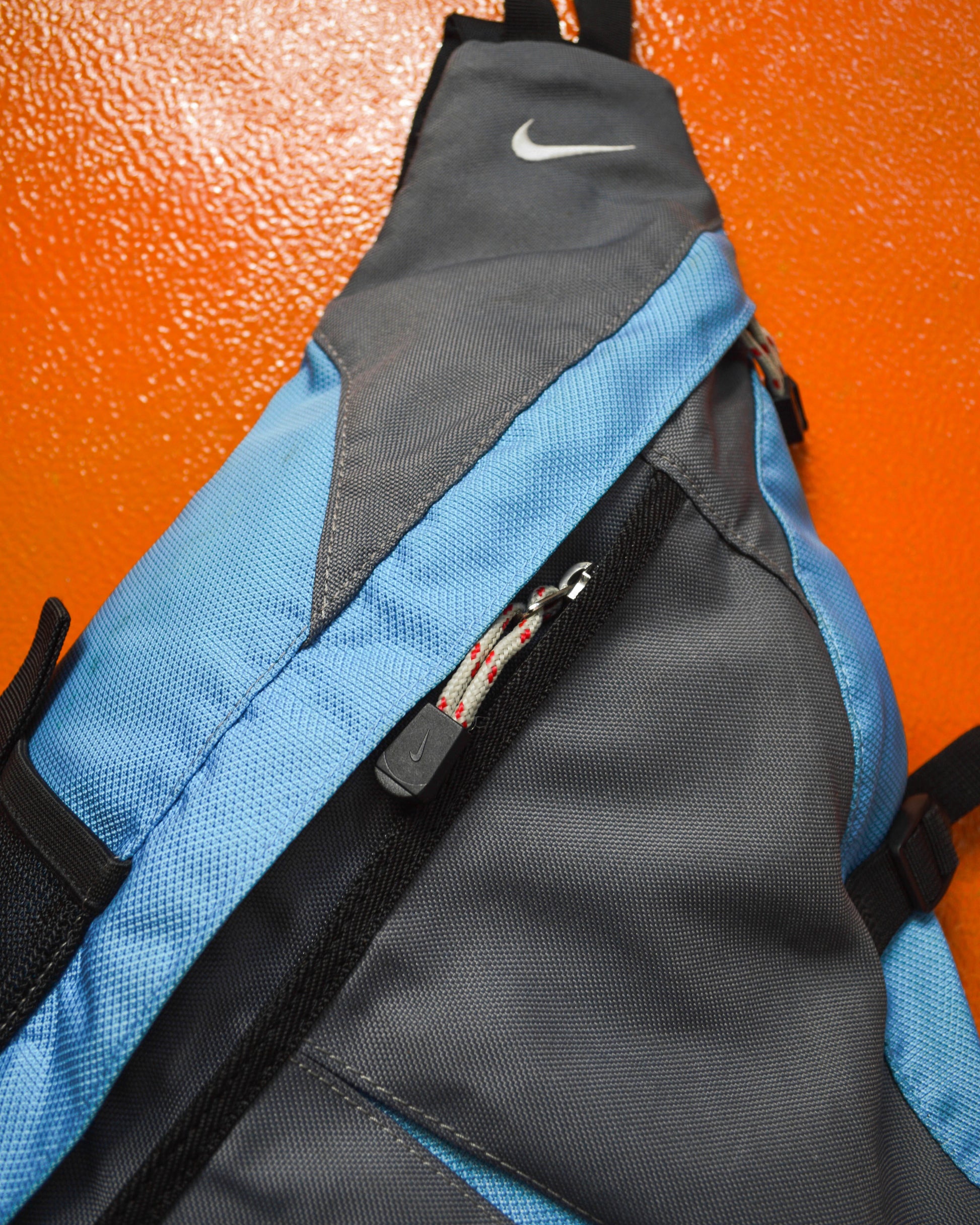 Nike Grey / Baby Blue Tri-Harness Tactical Bag (OS)