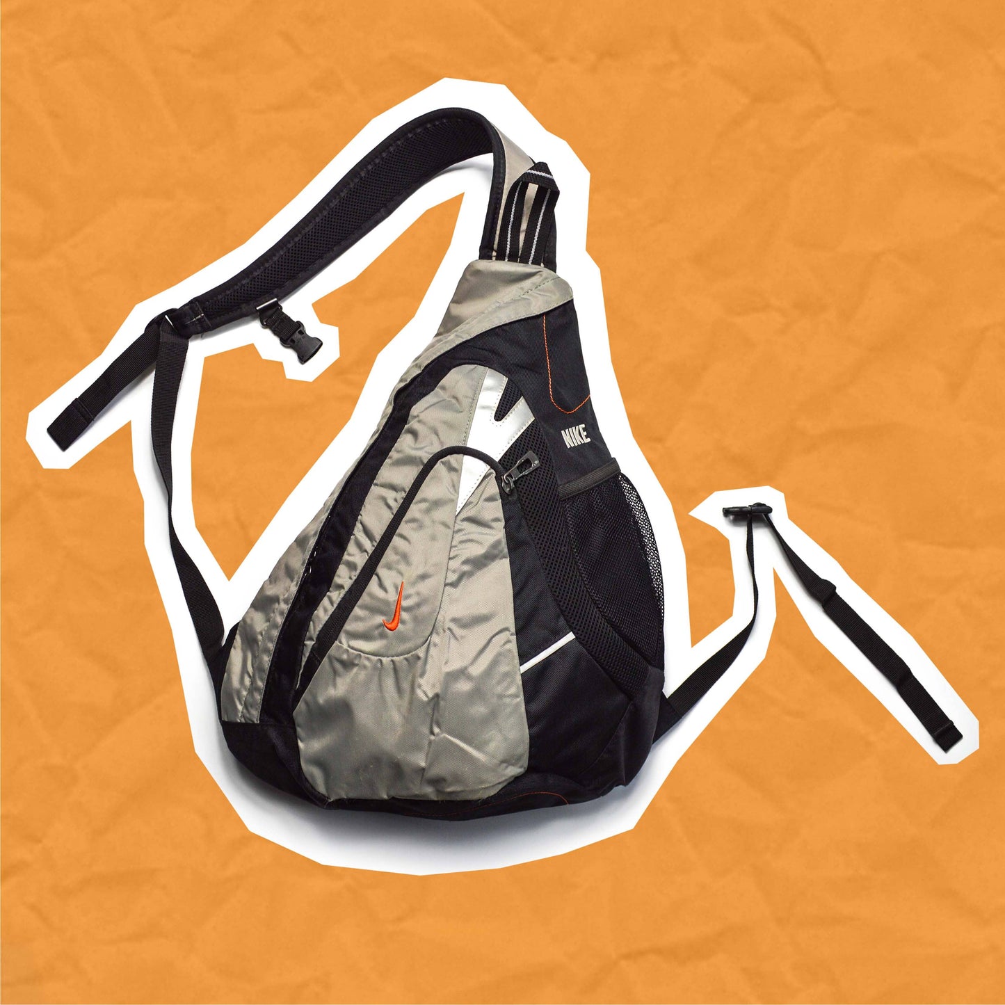 Nike Grey/Black/Orange Tri-Harness Mini Tactical Bag (OS)