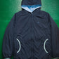 Nike Reversible Bubble Print Navy Blue Reversible Insulated Light Jacket (S~M)