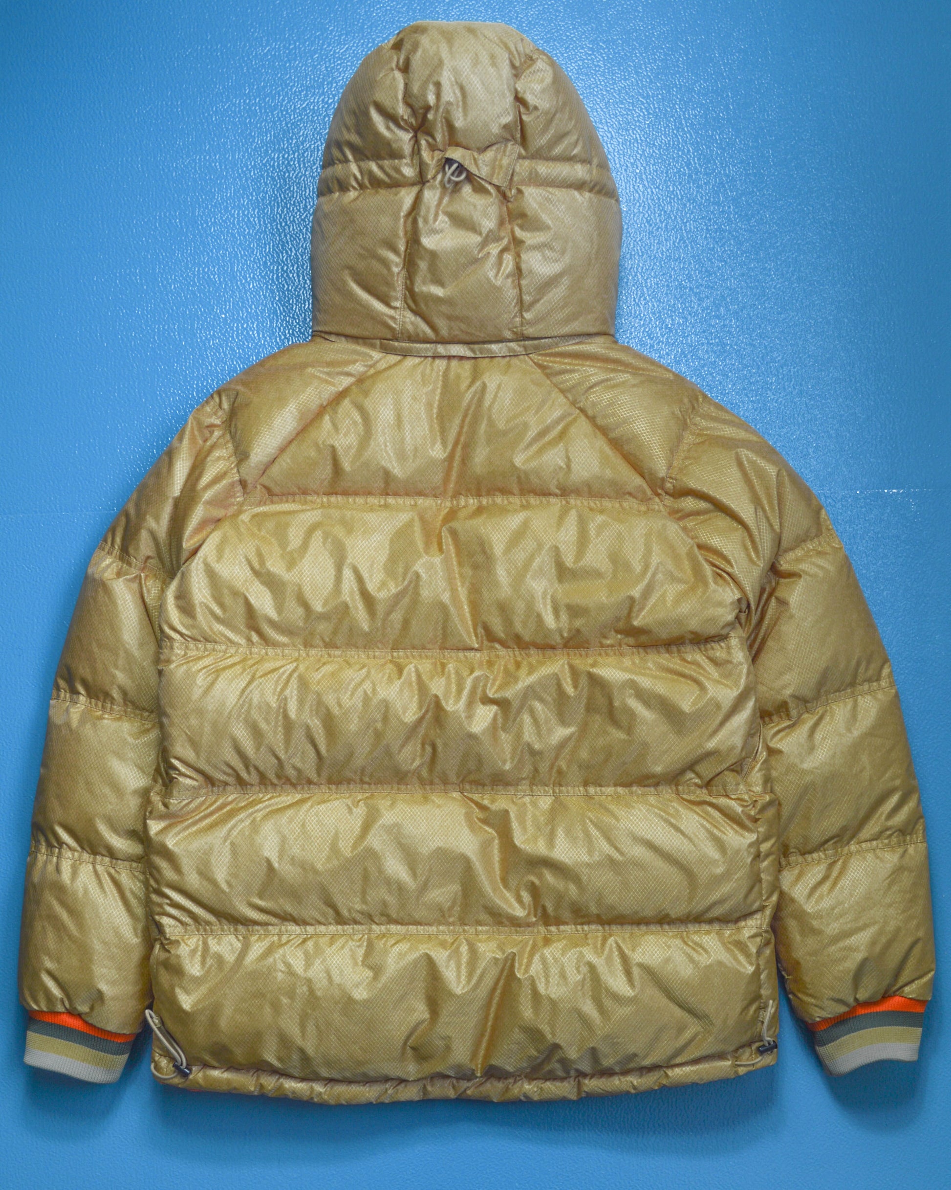 Nike Reversible Nylon / Fleece Gold / Orange Puffer Jacket (XL)