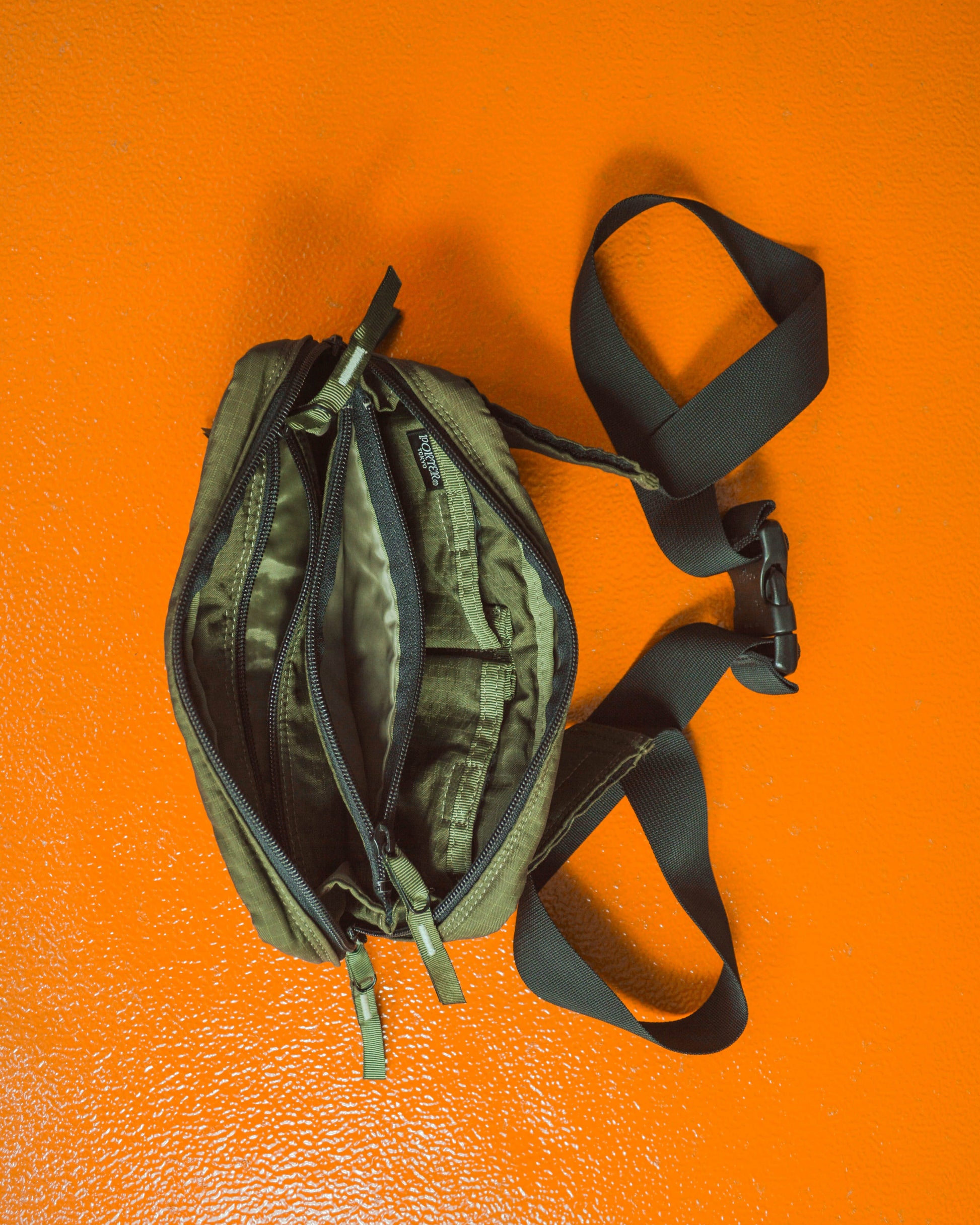 Porter Yoshida Green Ripstop Waist / Cross Body Bag (~OS~)