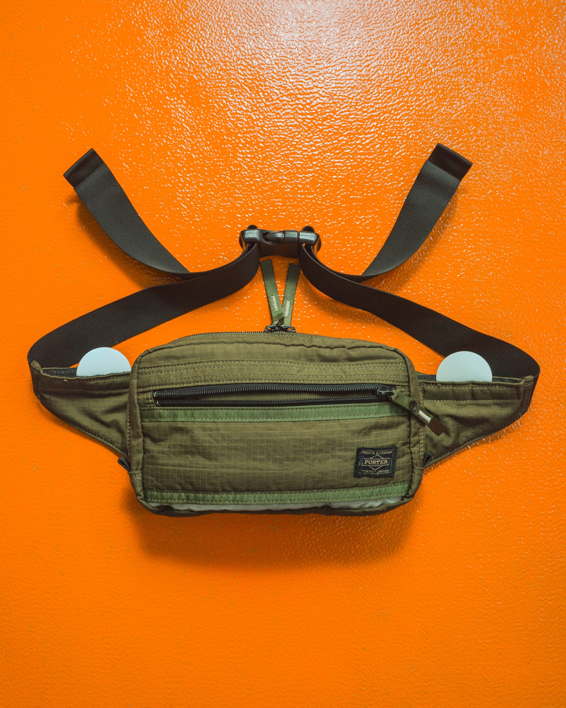 Porter Yoshida Green Ripstop Waist / Cross Body Bag (~OS~)
