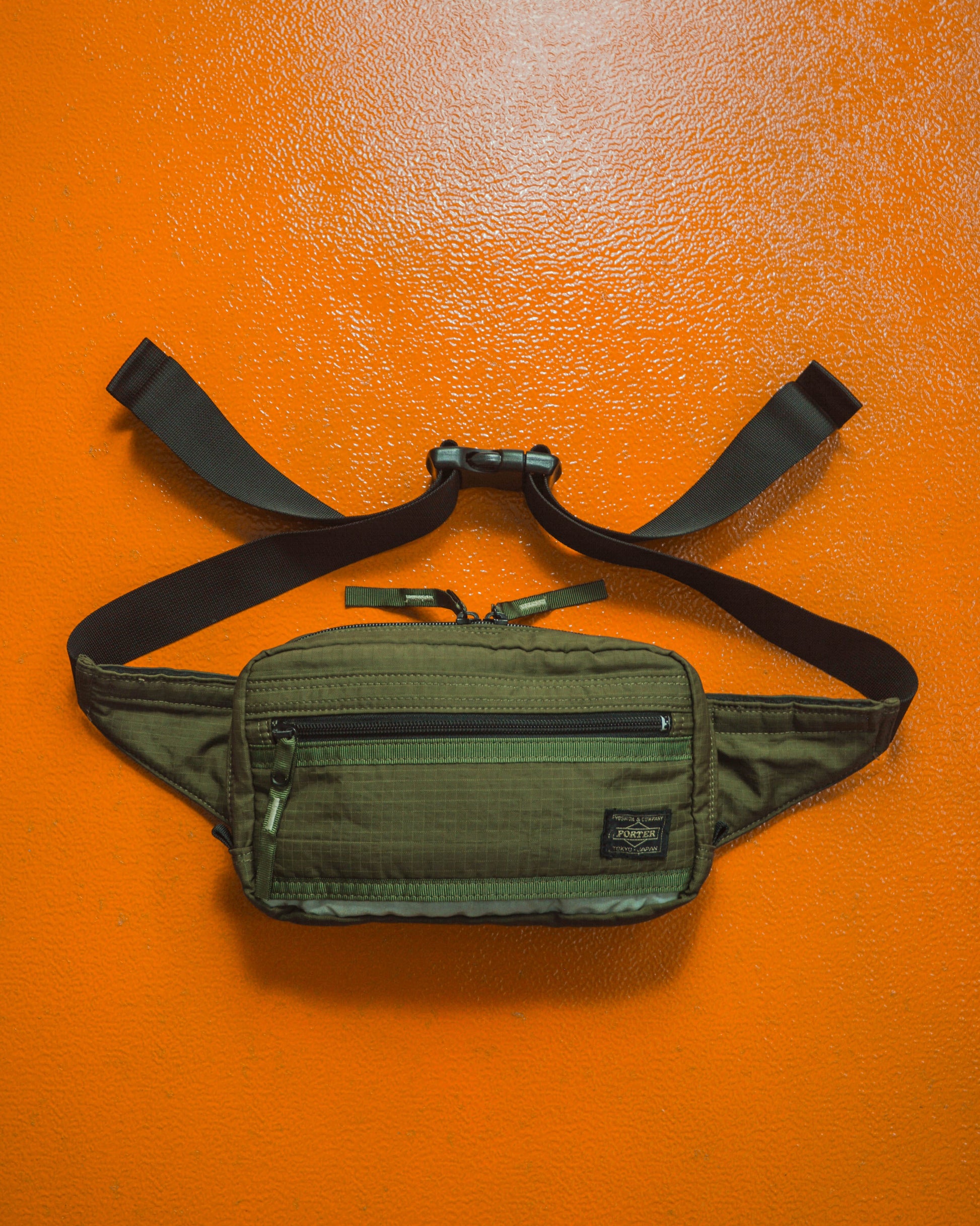 Porter Yoshida Green Ripstop Waist / Cross Body Bag (~OS~)