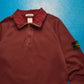 Stone Island 90s Quarter Zip Burgundy Pullover Jumper (~M~)