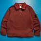 Stone Island 90s Quarter Zip Burgundy Pullover Jumper (~M~)