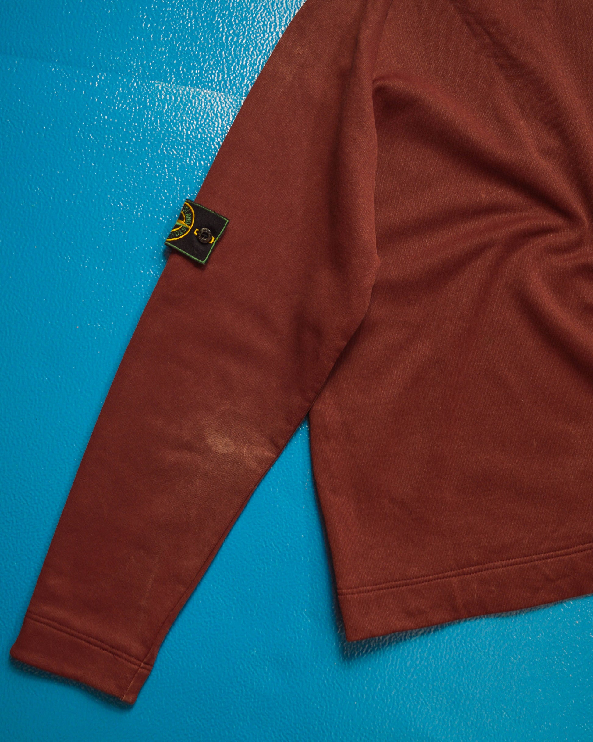 Stone Island 90s Quarter Zip Burgundy Pullover Jumper (~M~)