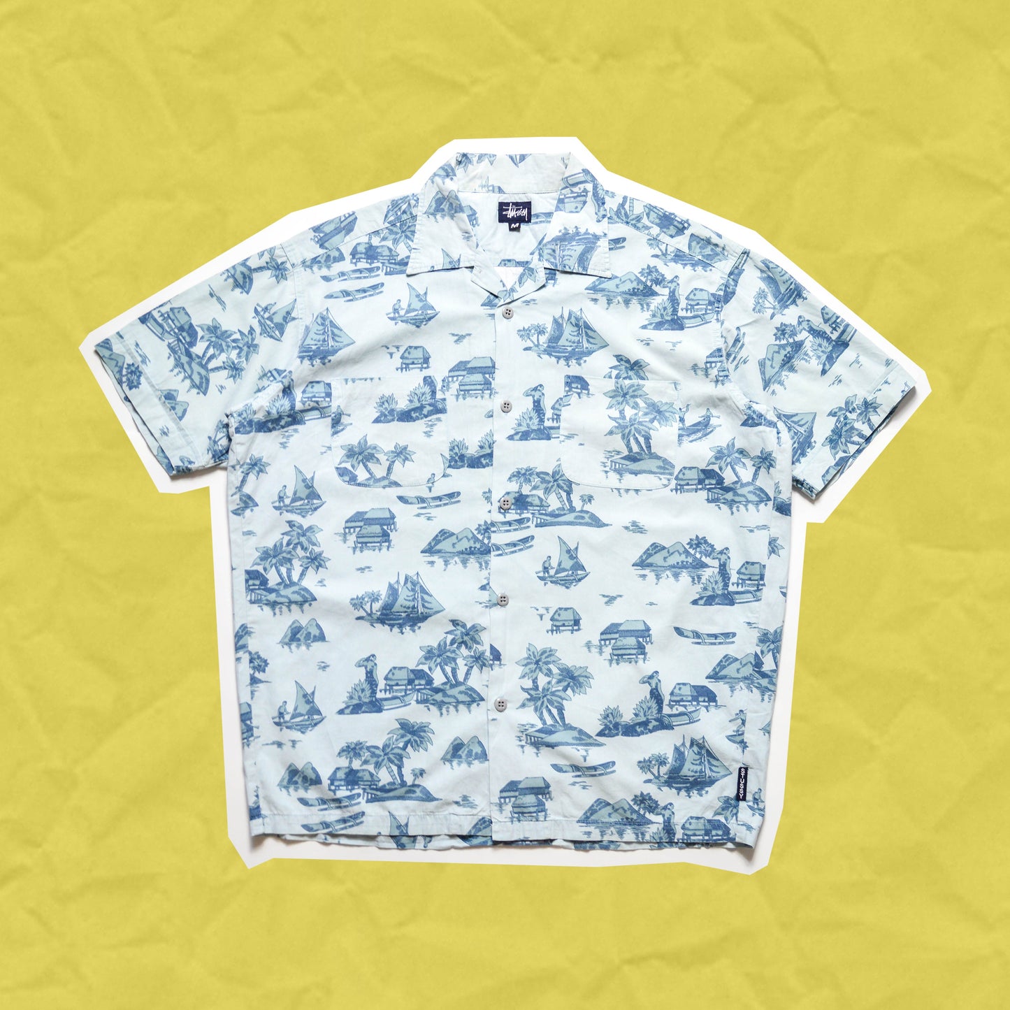 Stussy 90's Hawaiian shirt in a lovely baby blue (~XL~)