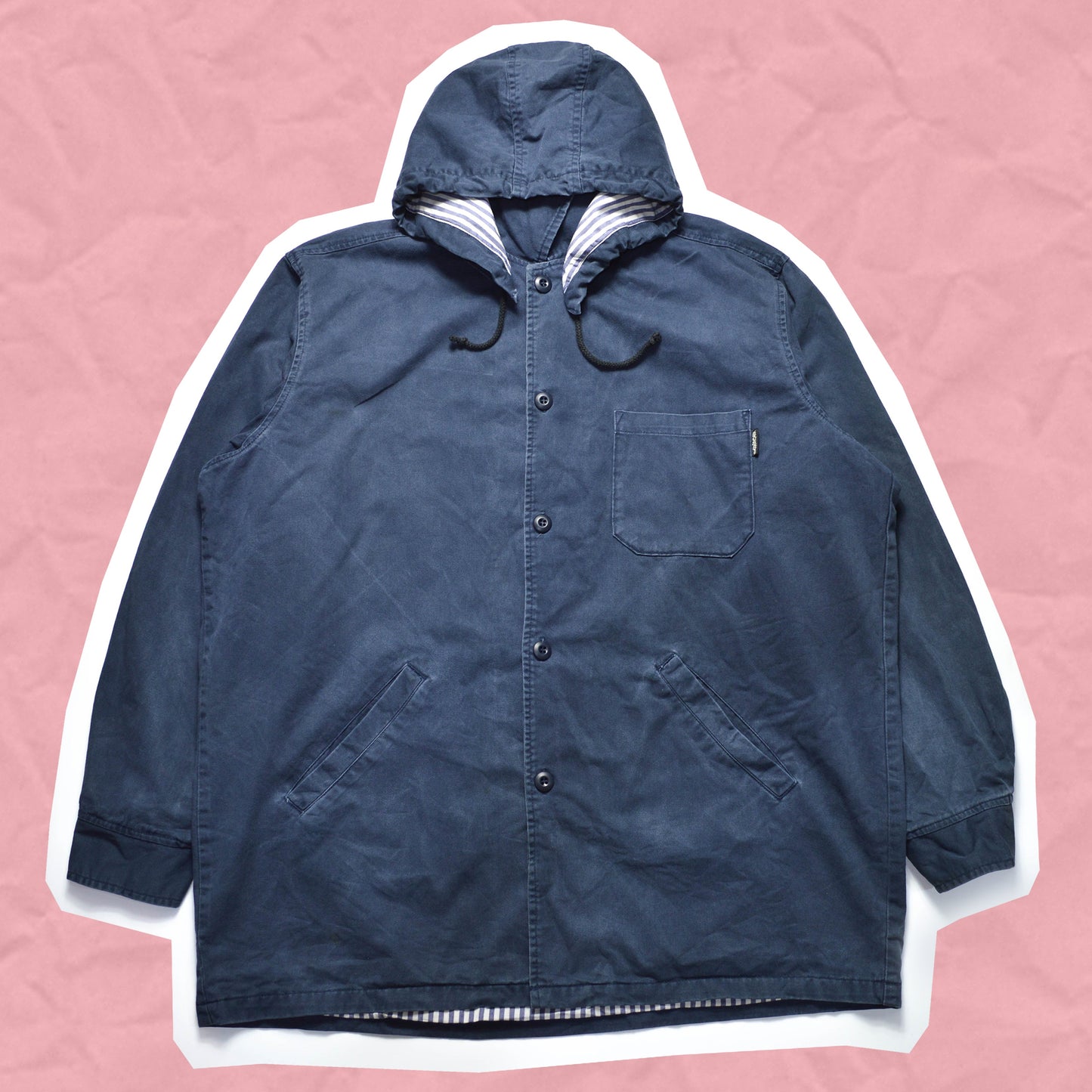 Stussy 90s Navy Button-Up Work Jacket (~XXL~)