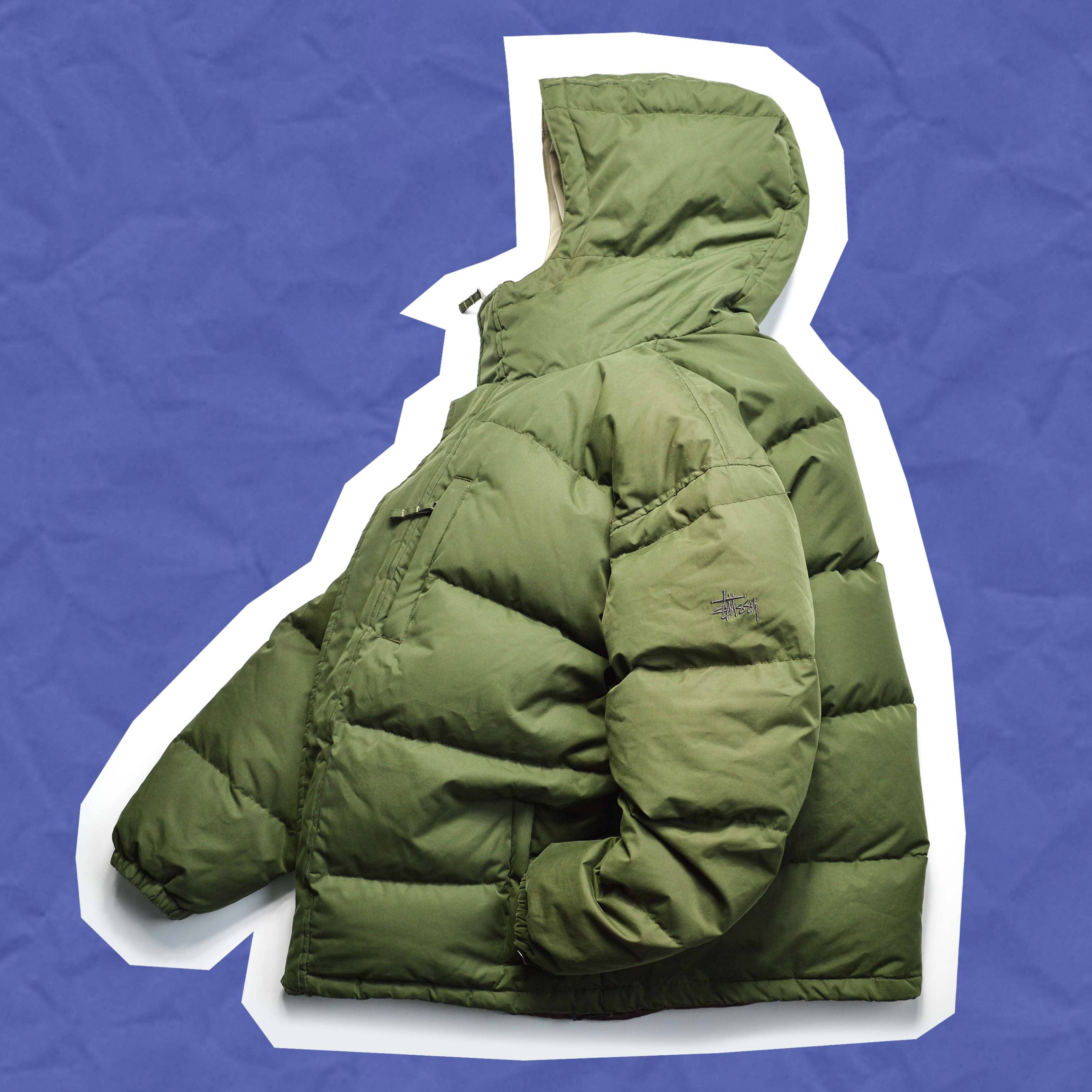 J.DEAN 　Stussy オリーブグリーン ファーダウン Stüssy: Men's Micro Ripstop Down Parka (Olive) | DSMNY E-SHOP