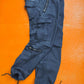 Stussy Authentic Outer Gear Washed Navy Asymmetrical Cargo Pants (~32~)