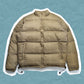 Stussy Beige Micro Plaid Puffer Jacket (M)