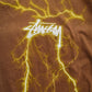 Stussy Brown Lightning Graphic T-shirt (L)