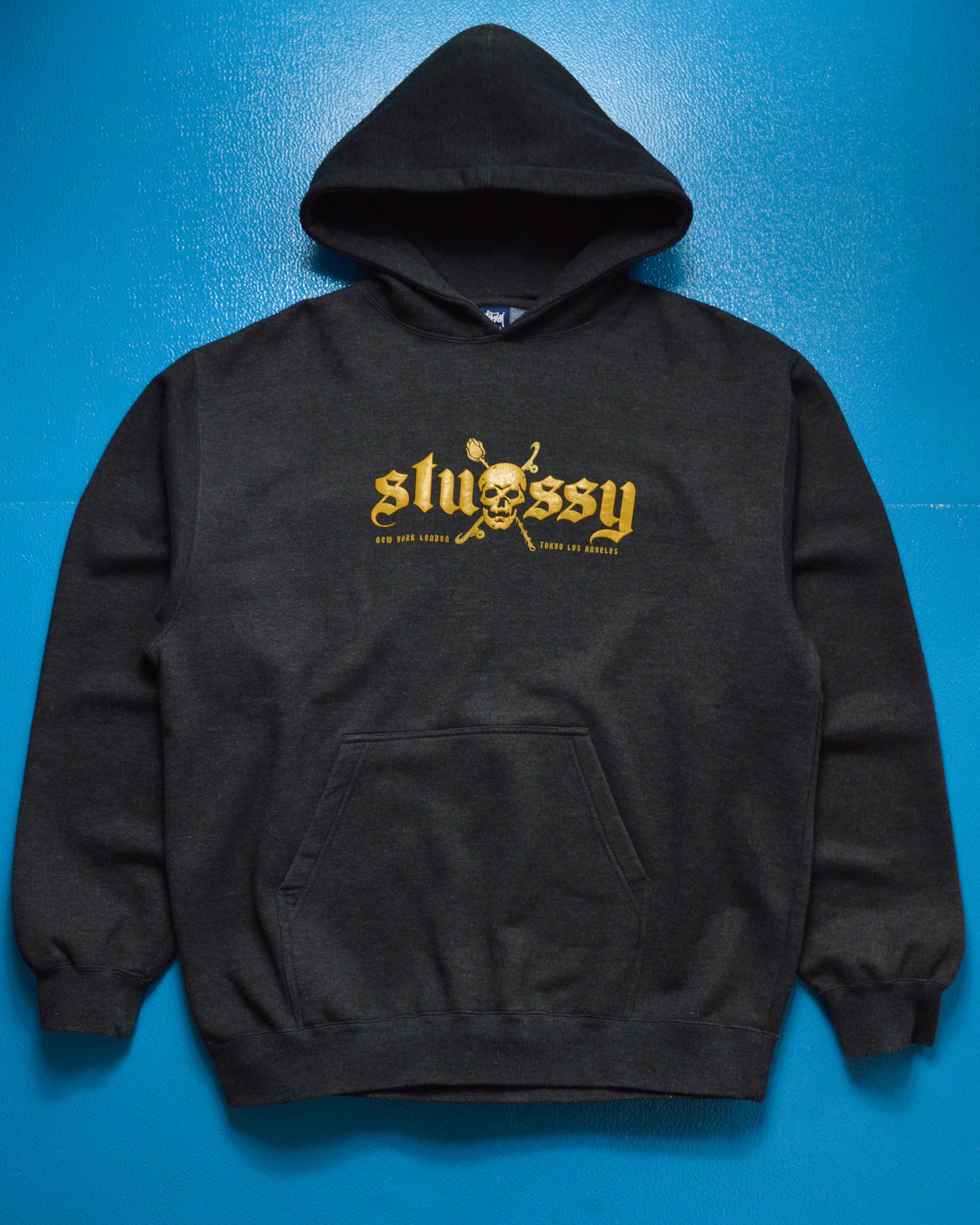 Stussy Crossbones Dark Grey Pullover Hoody (XL)