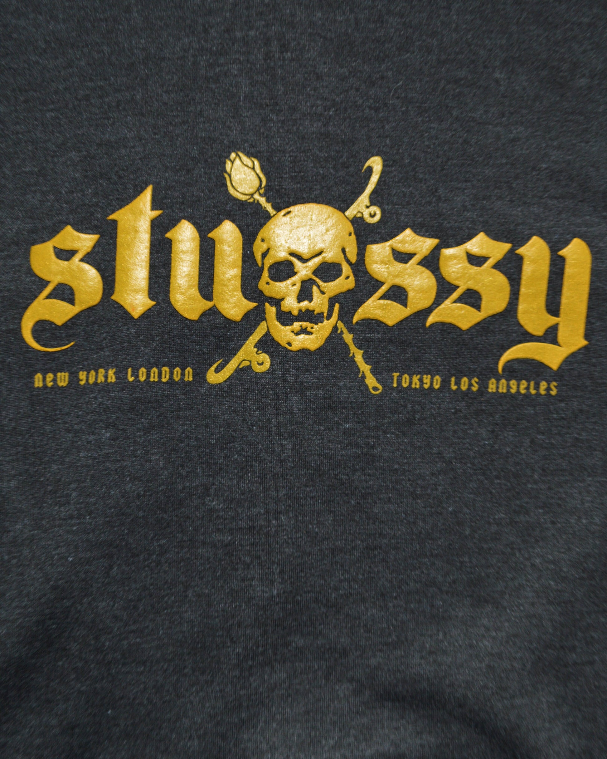 Stussy Crossbones Dark Grey Pullover Hoody (XL)