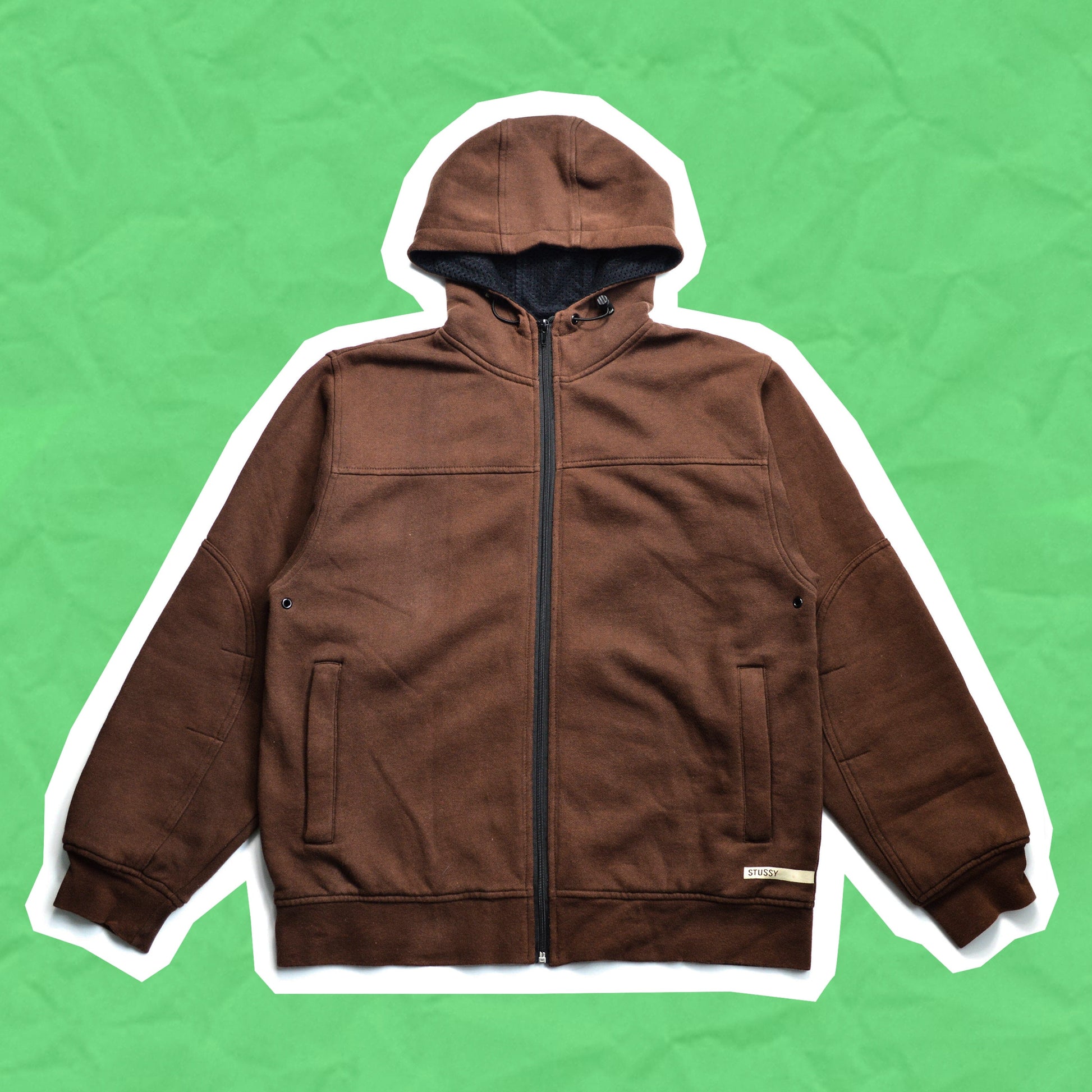 Stussy Deep Brown Zip Up Hoody (M)