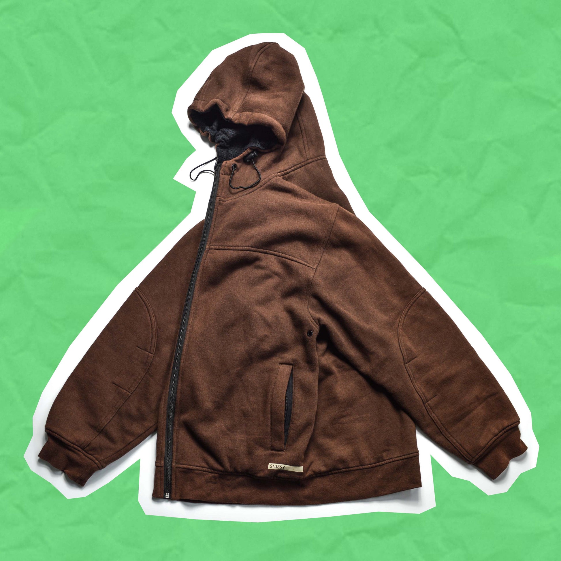 Stussy Deep Brown Zip Up Hoody (M)