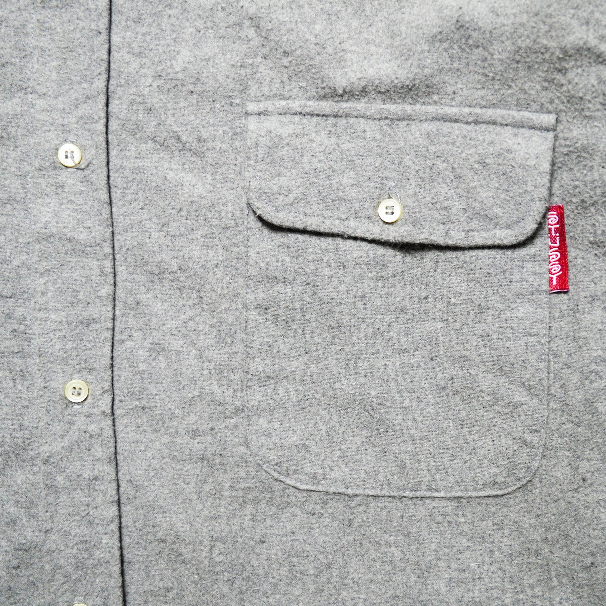 Stussy OG 80s Grey Textured Cotton Shirt (XL-XXL)