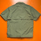 Stussy Olive Surplus Ripstop Zip Up Shirt (L)
