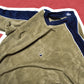 Stussy Ribbed Longsleeve Top / T-shirt with Velour Sleeve Panels (M~L)