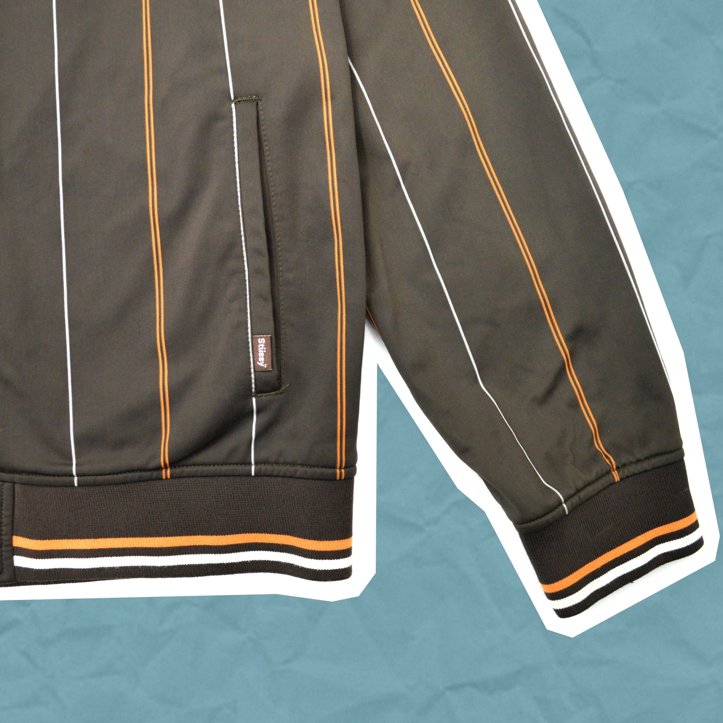 Stussy Striped Brown Track Top (~L~)