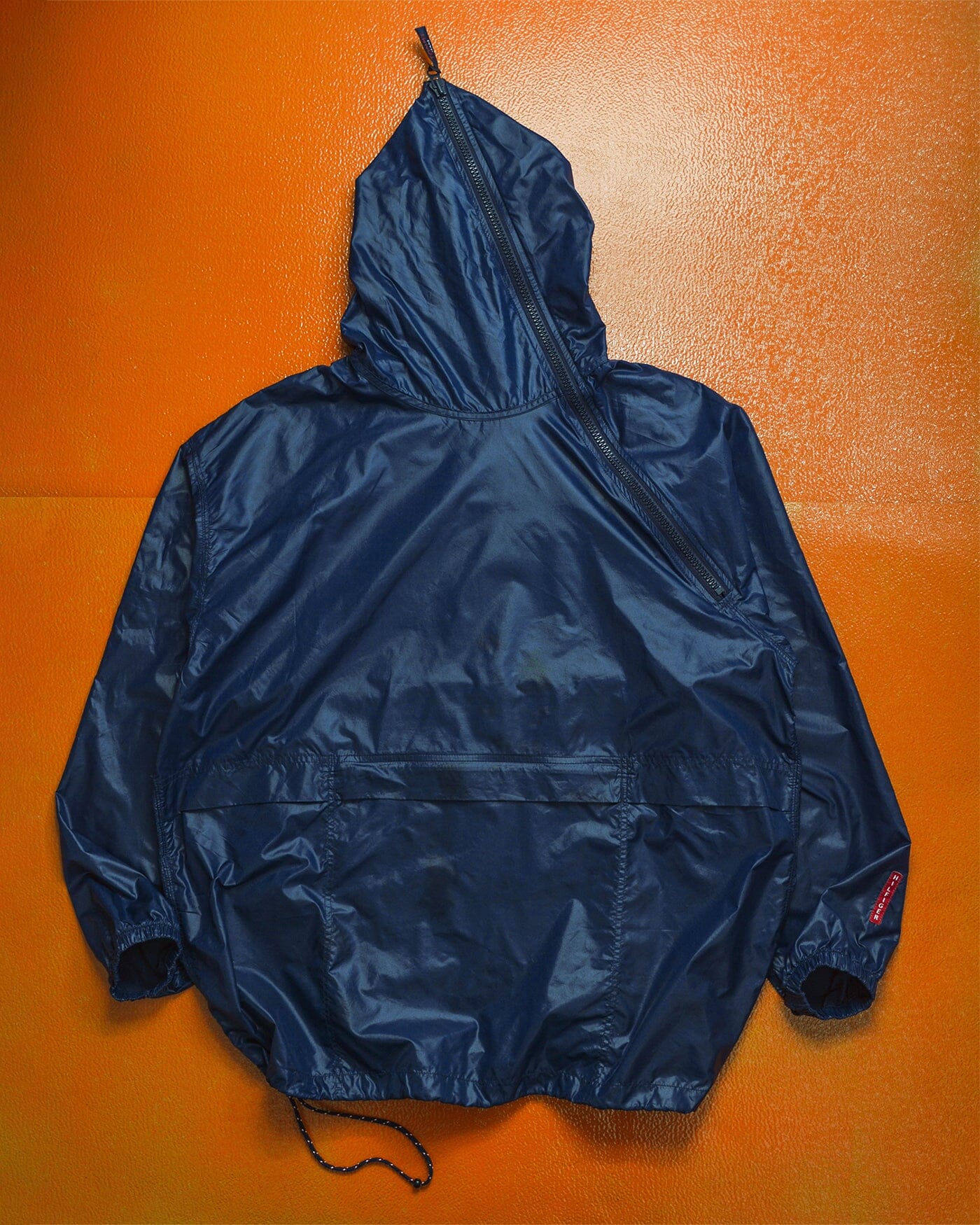 Tommy Hilfiger 2003 Asymmetrical Full Face Zip Survival Style Navy Anorak Jacket (L)