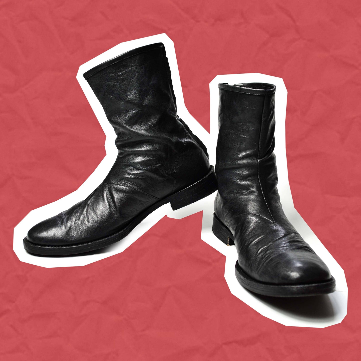 Y's / Yohji Yamamoto Supple Leather Back Zip Boots (~UK9~)